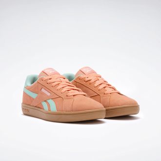 Reebok Classic Sneaker REEBOK CLASSIC REEBOK COURT RETRO, Damen, Gr. 40,5, orange (sunkissedorange, glitchaqua, gum), Synthetik, Textil, Schuhe Sneaker