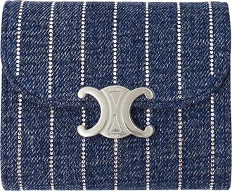 Celine Blue Denim Wallet (Tri-Fold) (Pre-Owned)