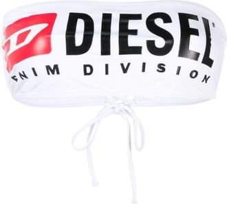 Diesel Bfb-Bryna logo-print bikini top - women - Nylon/Nylon/Elastane/Elastane - L - White