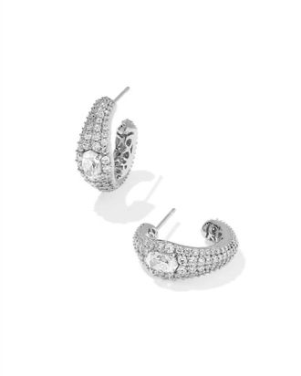 Kendra Scott Womens Bella Hoop Earrings In Silver