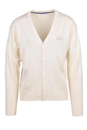 Sun 68 Cream Distressed Cardigan