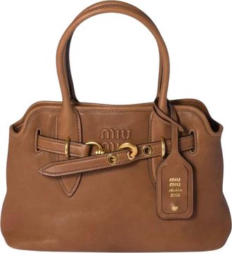 Miu Miu Brown Aventure Medium Shoulder Bag