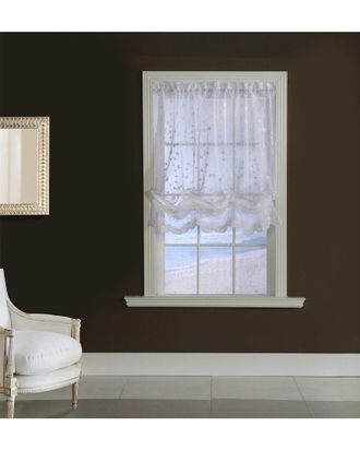 Habitat Grandeur Embroidered Sheer Balloon Curtain With Scallop Detail