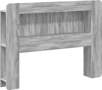 vidaXL Cabecero Con Armario Gris Sonoma Madera De Ingenier&iacute;a Vidaxl