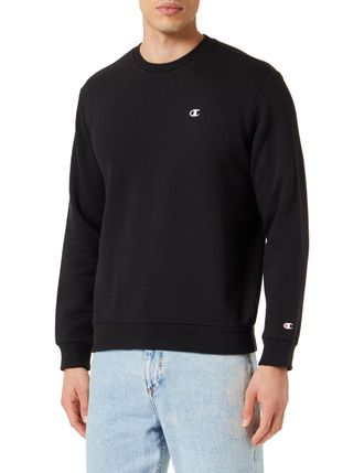 Champion Mens Legacy Basics-Powerblend Fleece Crewneck Sweatshirt, Black, XXL