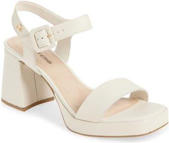 Bottero Britnet Ankle Strap Platform Sandal in Off White 25 at Nordstrom, Size 10