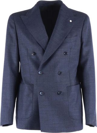 L.B.M. 1911 double-breasted blazer - Blauw