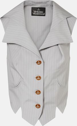 Vivienne Westwood Meryl pinstripe cotton waistcoat