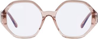 Tom Ford Blue Light Block Geometric Ladies Eyeglasses FT5967-B 072 53