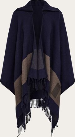 Ferragamo Donna Cappa con frange Blu