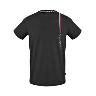 Aquascutum Heren Crew Neck Regular T-shirt (Zwart)