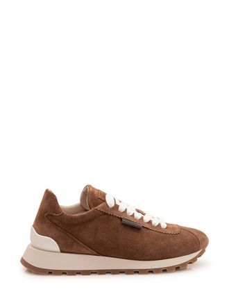 Brunello Cucinelli Brown Lace Up Sneakers