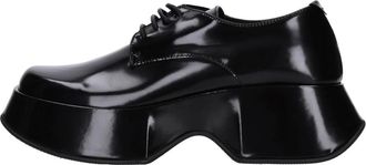 Vic Mati&eacute; Schoenen, Dames, Zwart, 41 EU, Leer, Leder Veterschoenen