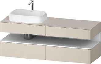 Duravit Duravit - Qatego Consola Mueble Bajo Lavabo, 2 Cajones, 2 Cajones