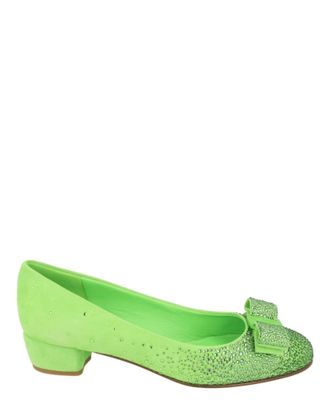 Ferragamo Vara Crystal-Embellished Pumps - Narrow Width