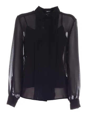 DKNY Plastron shirt in black