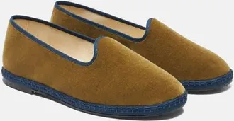 Scarosso Olive Slippers in Green - Velvet at Nordstrom, Size 40