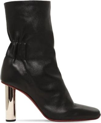 Proenza Schouler 100mm Leather Ankle Boots W/ Metal Heel Size 38.5