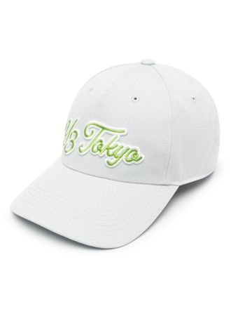 Yohji Yamamoto Cappello da baseball con ricamo - Verde