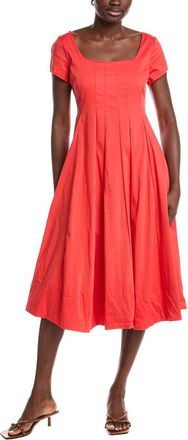 Ellen Tracy Stretch Poplin Cap Sleeve Paneled Dress
