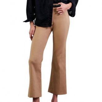Nili Lotan Womens Cropped Corette Pant In Camel