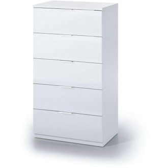 F.R.S. Sinfonier 5 Cajones Modelo Maya En Roble Canadian Y Blanco Artik 110 Cm(alto)60 Cm(ancho)40 Cm(fondo)