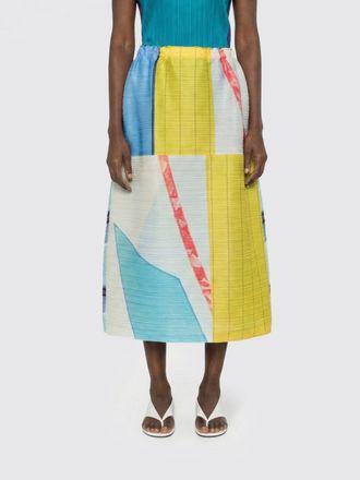 Pleats Please Issey Miyake Gonna midi City Collage Pleats Please Issey Miyake in cr&ecirc;pe