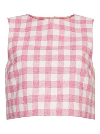 Cara Cara gingham sleeveless top - women - Cotton/Fabric/Viscose/Polyester/Viscose - M - Pink