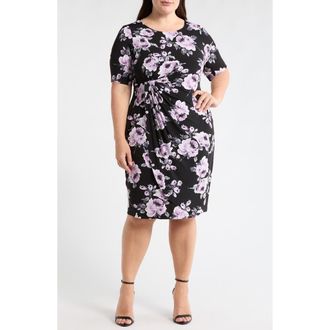 Connected Mock Wrap Dress in Lilac at Nordstrom, Size 14W