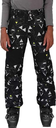 Obermeyer Mens Obermeyer Brisk Print Ski Pants Kids Black Insulated Waterproof Cozy JZZ149