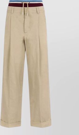 Dsquared2 pleated trousers cuffed hem belt loops pockets