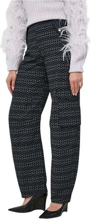 Patrizia Pepe Pantaloni a stampa geometrica - - Trousers - Donna - Nero - S