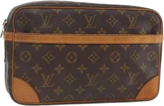 Louis Vuitton Pre-owned Clutches, female, Brown, Size: ONE SIZE Pre-owned Compiegne 28 Clutch Bag