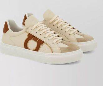 Ferragamo leather lace-up sneakers