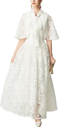Burryco Burryco Short Sleeve Embellished Maxi Dress