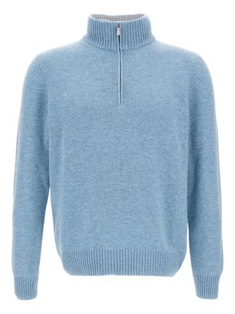 Gran Sasso half-zip fine-knit jumper - men - Fabric - 54 - Blue