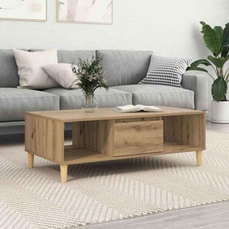 vidaXL Coffee Table Artisan oak 103.5 x 60 x 35 cm Engineered wood vidaXL