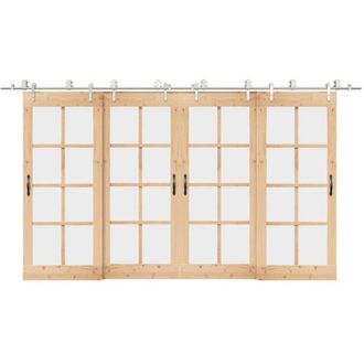 vidaXL Vidaxl - Kit De Herrajes Para Puerta Corredera 400 Cm Acero Plateado