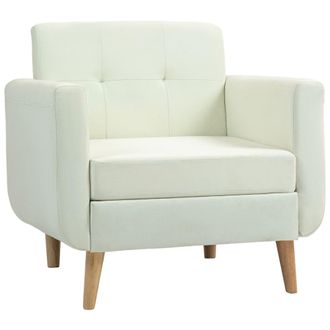 HOMCOM Sill&oacute;n de sal&oacute;n 78x70x75 cm crema