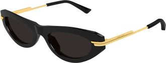 Bottega Veneta BV1368S 001 Womens Sunglasses Black Size 53