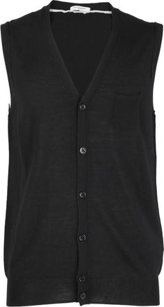 Paolo Pecora Waistcoats, male, Black, XL, Stylish Knitwear for Men