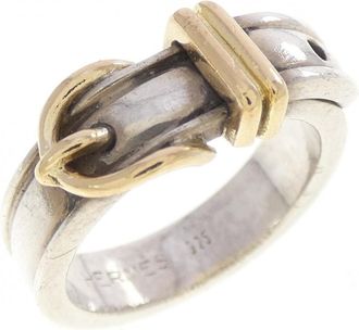 Herm&egrave;s Silver Silver 925 Band Ring (Pre-Owned)