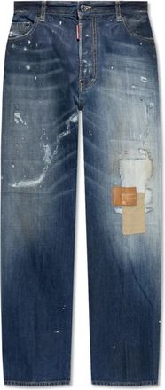 Dsquared2 Jeans Loose - Heren - Regular Fit Jeans - Blauw - XL - Katoen - Jeans
