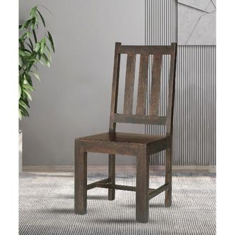 Jaipur Furniture Chair (Set of 2) - Mango Wood - Dark Finish in Brown