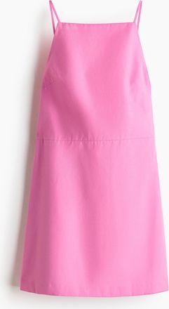 H&M Kleid mit tiefem R&uuml;ckenausschnitt und Schleife - Rosa