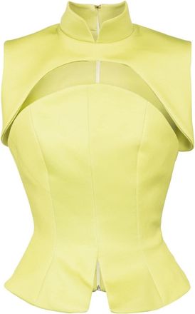 Saiid Kobeisy corset with detachable bolero - women - Polyester - 40 - Green