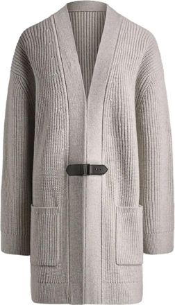 12 Storeez buckled wool cardigan - Grey