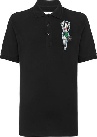 Philipp Plein Slim Fit Polo Shirt SS Hawaii - Heren - Polos - Zwart - S - Katoen - Tops