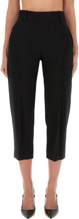 Khaite Cam Cropped Broek - Dames - Vrijetijds broeken - Zwart - XS - Wol - Broeken