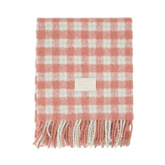 Acne Studios Sciarpa a quadri con logo - - Accessories - unisex - Rosa - ONE SIZE